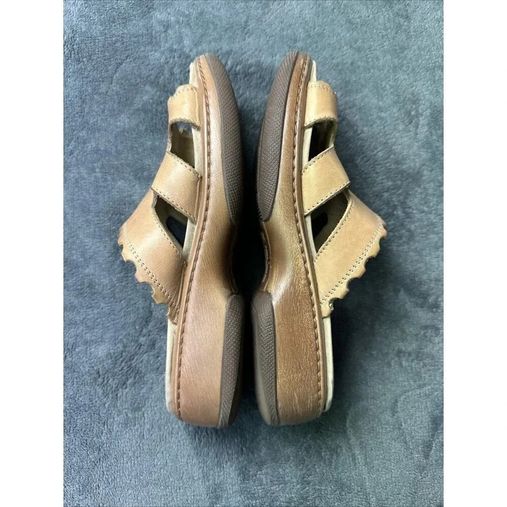 Dansko Eve Aztec Sun Women's  Brown Leather Slip On Sandals EU 36/ US 5.5-6 - Picture 11 of 16